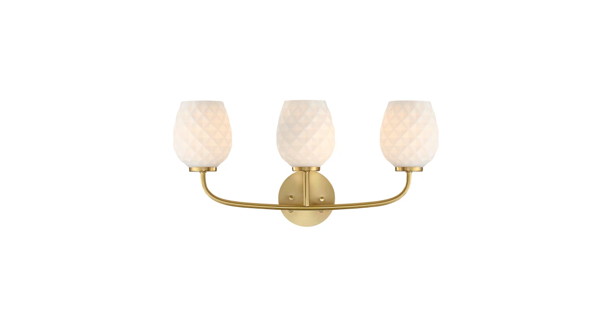 Dita 3 Light 23 inch Brushed Gold Vanity Light Wall Light