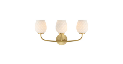 Dita 3 Light 23 inch Brushed Gold Vanity Light Wall Light