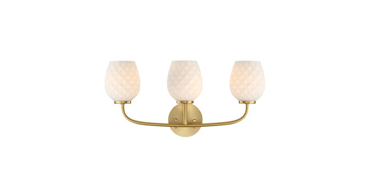 Dita 3 Light 23 inch Brushed Gold Vanity Light Wall Light
