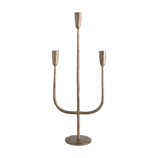 Metal Candelabra with Antique Finish