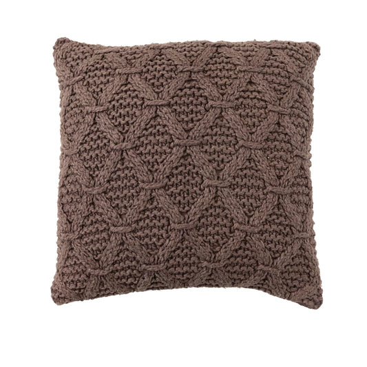 Cotton Slub Pillow w/Diamond Pattern