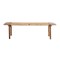 Teak & Rattan Bench 63"L