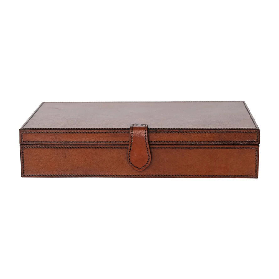 Leather Box with Velvet Interior
