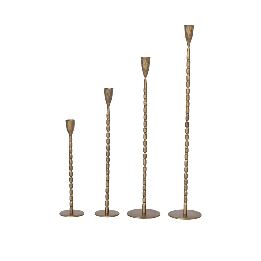 Tapered Brass Candle Holders