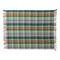 Woven Cotton Throw with Pattern & Fringe Plaid