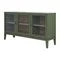 Green Wood Sideboard w 3 Doors
