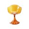 Transparent Amber Tulip Chair