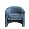 Burnout Velvet Upholstered Chair with Nailheads & Dot Pattern