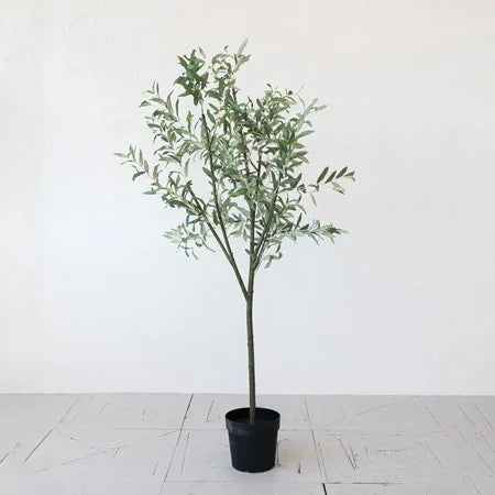 18"L Faux Olive Tree in Plastic Pot