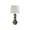 Hand-Painted Stoneware Striped Table Lamp