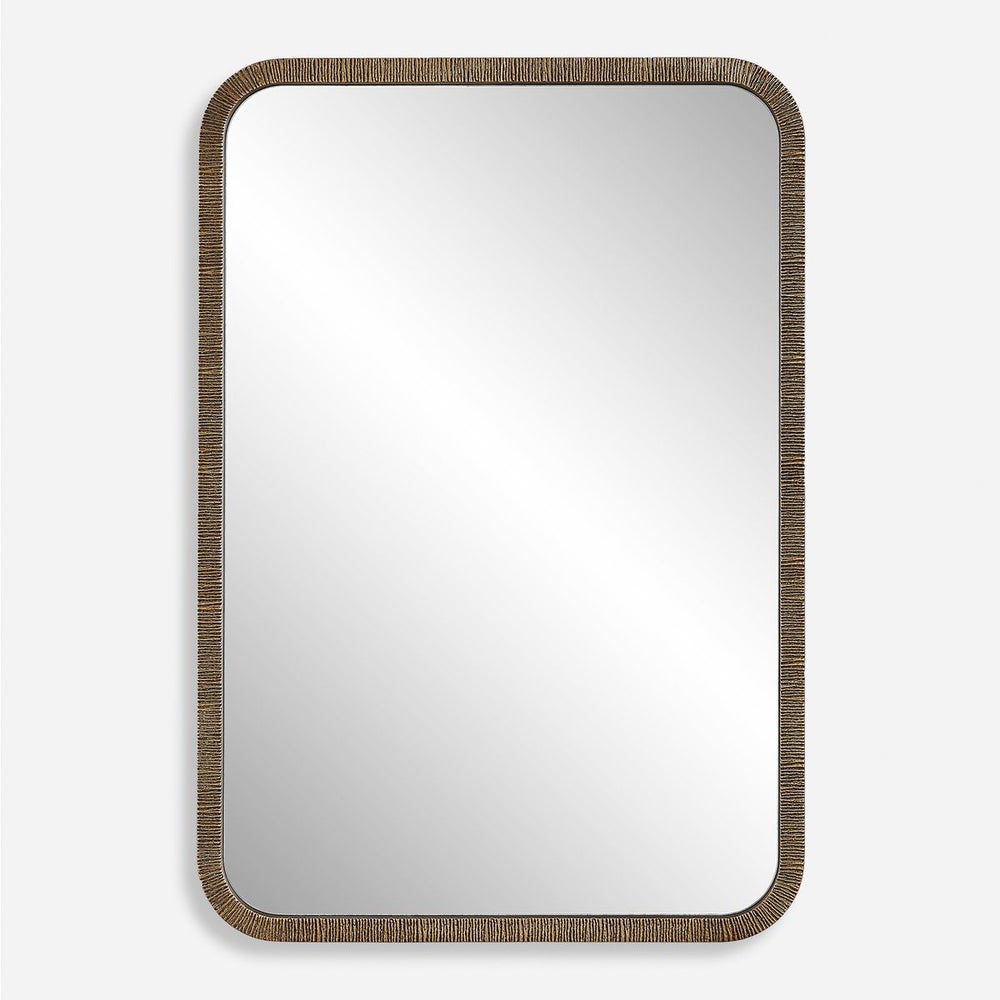 Antique Gold Textured Mirror
