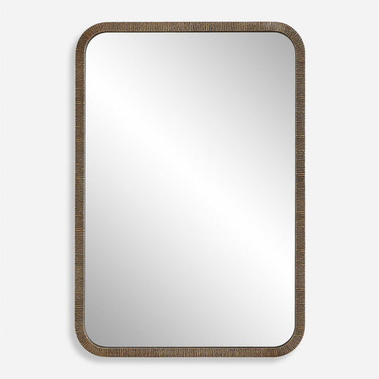 Antique Gold Textured Mirror