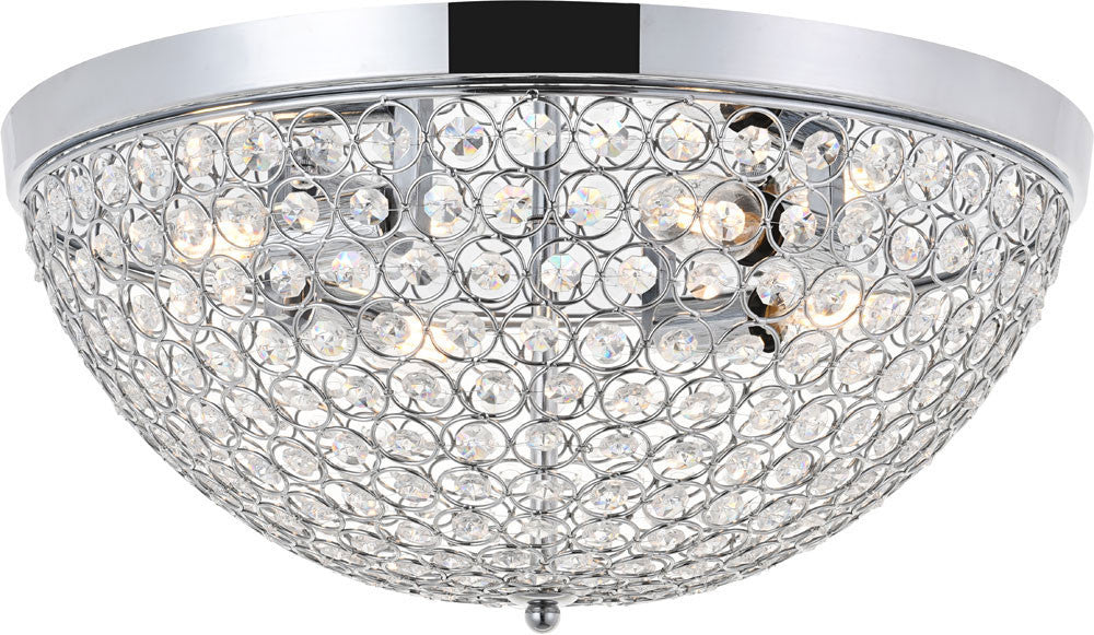 Taye Chrome And Clear 18" Overhead Lighting