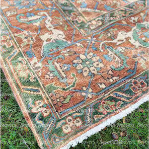 8x10 Hand-Knotted Modern Serapi Heriz