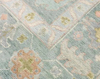Pastel Multi Color Oushak Rug-8x10