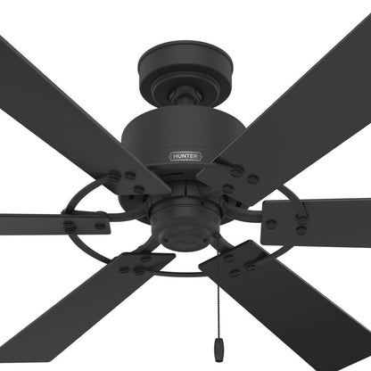 Hunter 52 inch Gilrock Matte Black Ceiling Fan and Pull Chain
