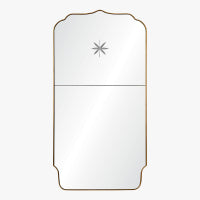 BALMORE Distressed Gold Leaf Mirror