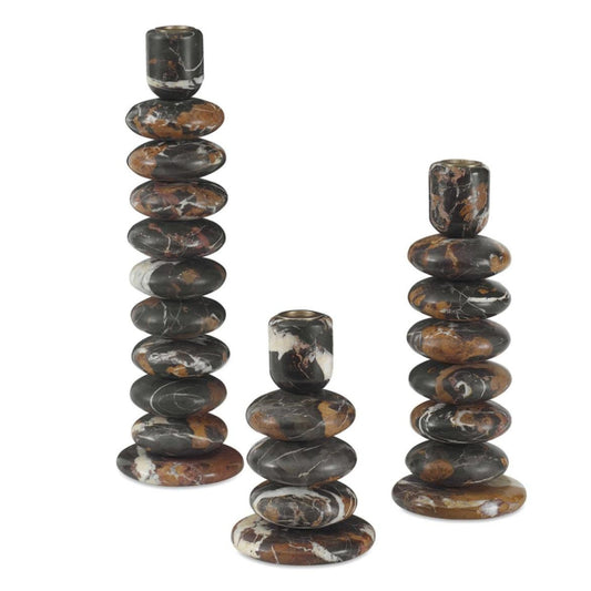 Washed Stone Candleholders
