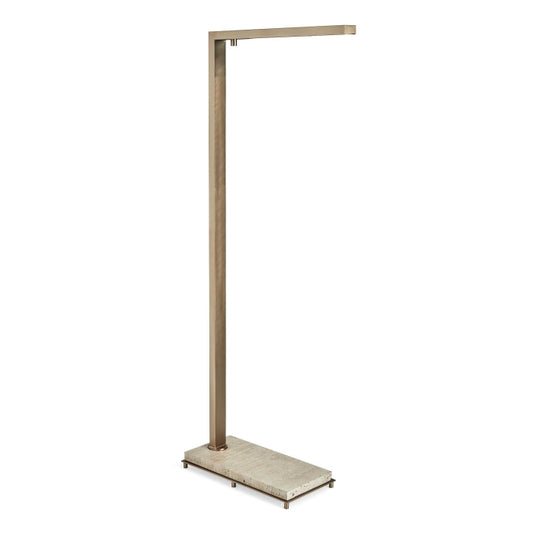 Illume Floor Lamp Travertine Brass