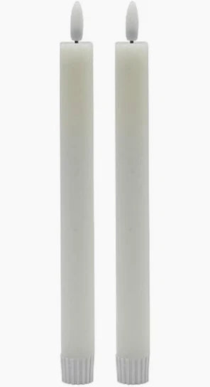 2pc Med Flameless Taper Candle
