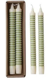 Stripe Taper Candle