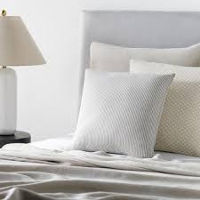 Skinny Stripe Khaki, Medium Grey Pillow