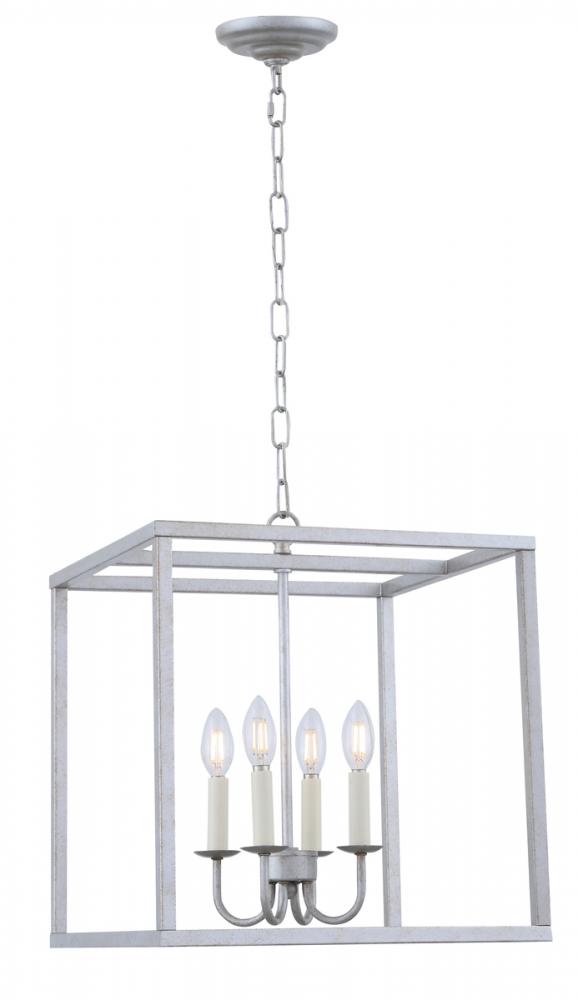 Eclipse 4 light Vintage Silver pendant