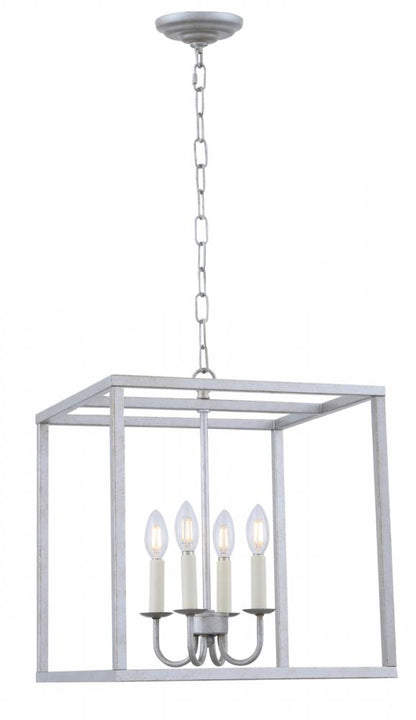 Eclipse 4 light Vintage Silver pendant